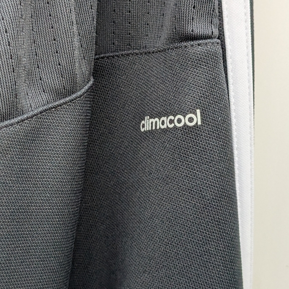 Adidas Athletic Pants Climacool Women's Size Large Black & White Stripe Tapered - Picture 4 of 12